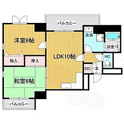 リアライズ荒本 2LDKの間取図画像