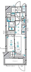 ディアレイシャス東別院3 1DKの間取図画像