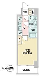 アステリ鶴舞ディオ 1Kの間取図画像