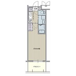 名古屋市営鶴舞線 浅間町駅 徒歩7分の賃貸マンション 10階1Kの間取り