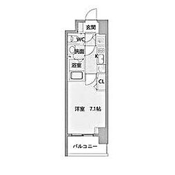プレサンス上前津グレース 1Kの間取図画像