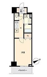 グランルクレ新栄ウエスト 1Kの間取図画像