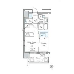 名古屋市営名城線 矢場町駅 徒歩5分の賃貸マンション 4階1LKの間取り