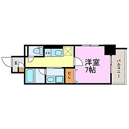 RAFFLEOZONE2SouthGarden 1Kの間取図画像