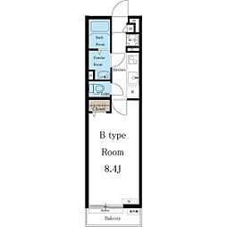 リブリ・グランシャインゴキソ 1Kの間取図画像