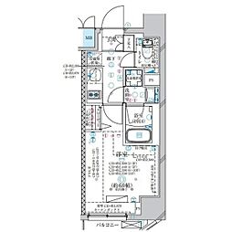 ディアレイシャス大須観音3 1Kの間取図画像