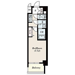 名古屋市営鶴舞線 庄内通駅 徒歩7分の賃貸マンション 6階1Kの間取り