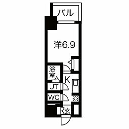 ファステート名古屋駅前ドリーム 1Kの間取図画像