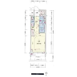 名古屋市営桜通線 久屋大通駅 徒歩5分の賃貸マンション 6階1Kの間取り