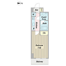 名古屋市営名城線 矢場町駅 徒歩7分の賃貸マンション 2階1Kの間取り