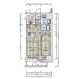 プレサンス鶴舞ファースト 1LDKの間取図画像
