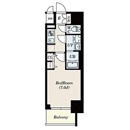 S-RESIDENCE熱田2 1Kの間取図画像