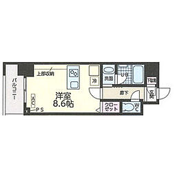 第2金山フクマルビル ワンルームの間取図画像