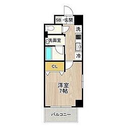 CITYSPIRE名駅前 1Kの間取図画像