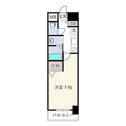 名古屋市営名城線 上前津駅 徒歩5分の賃貸マンション 3階1Kの間取り