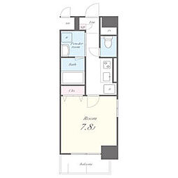 名古屋市営東山線 新栄町駅 徒歩4分の賃貸マンション 5階1Kの間取り
