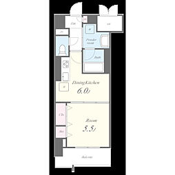 名古屋市営鶴舞線 大須観音駅 徒歩2分の賃貸マンション 11階1DKの間取り