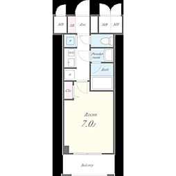 名古屋市営鶴舞線 丸の内駅 徒歩1分の賃貸マンション 4階1Kの間取り