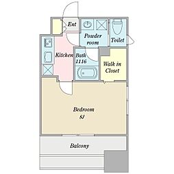 SDCourtKanayama 1Kの間取図画像