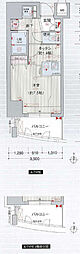 プレサンス覚王山D-Style2 ワンルームの間取図画像