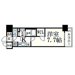 プレサンス新栄町ギャラント 1Kの間取図画像