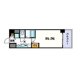 プレサンス名古屋STATIONビジュ 1Kの間取図画像
