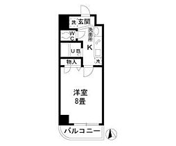 プラーチド 1Kの間取図画像