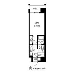 ステージグランデ山王 1Kの間取図画像
