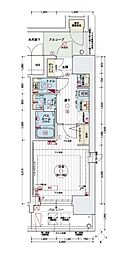 エステムコート名古屋新栄2アリーナ 1Kの間取図画像
