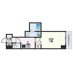 PONTEALTO新栄 1Kの間取図画像