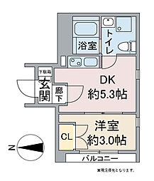アーバン栄 1DKの間取図画像