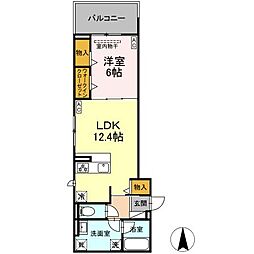 avgi新瑞橋 1LDKの間取図画像