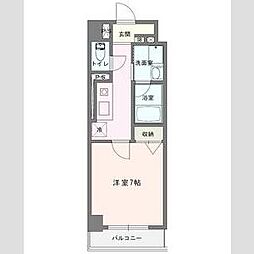 名古屋市営鶴舞線 浄心駅 徒歩10分の賃貸マンション 4階1Kの間取り