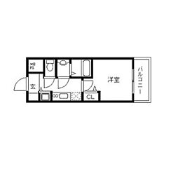 プレサンス丸の内城雅 1Kの間取図画像