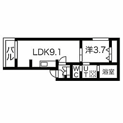 コンパートハウス大曽根 1LDKの間取図画像
