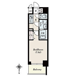 S-RESIDENCE名駅North2 1Kの間取図画像