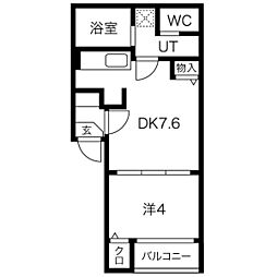 Asterism 1DKの間取図画像