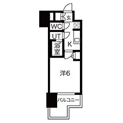 メイクスWアート名駅南3 1Kの間取図画像