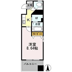 Uresidence名駅南 1Kの間取図画像