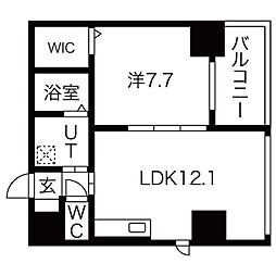 BERGIZUMI 1LDKの間取図画像
