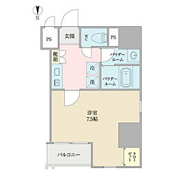 アルテミス平和 1Kの間取図画像