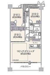ルネたまプラーザB棟 3LDKの間取図画像