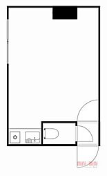 豊栄荘 ワンルームの間取図画像