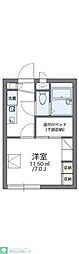 レオパレスWING下小鳥 1Kの間取図画像