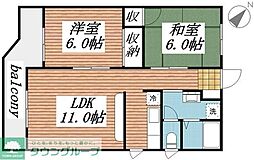 ジョリメゾン 2LDKの間取図画像
