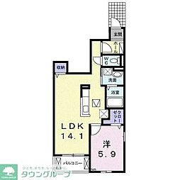 サニースクエア1 1LDKの間取図画像