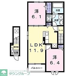 グランテラス V 2LDKの間取図画像