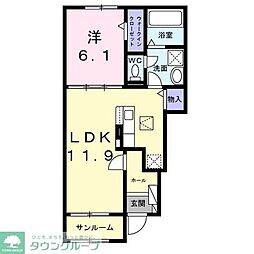 グランテラス V 1LDKの間取図画像