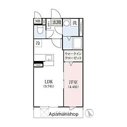 Ｌａ・ｍａｉｓｏｎ高崎 1階1LDKの間取り