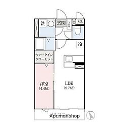 Ｌａ・ｍａｉｓｏｎ高崎 1階1LDKの間取り